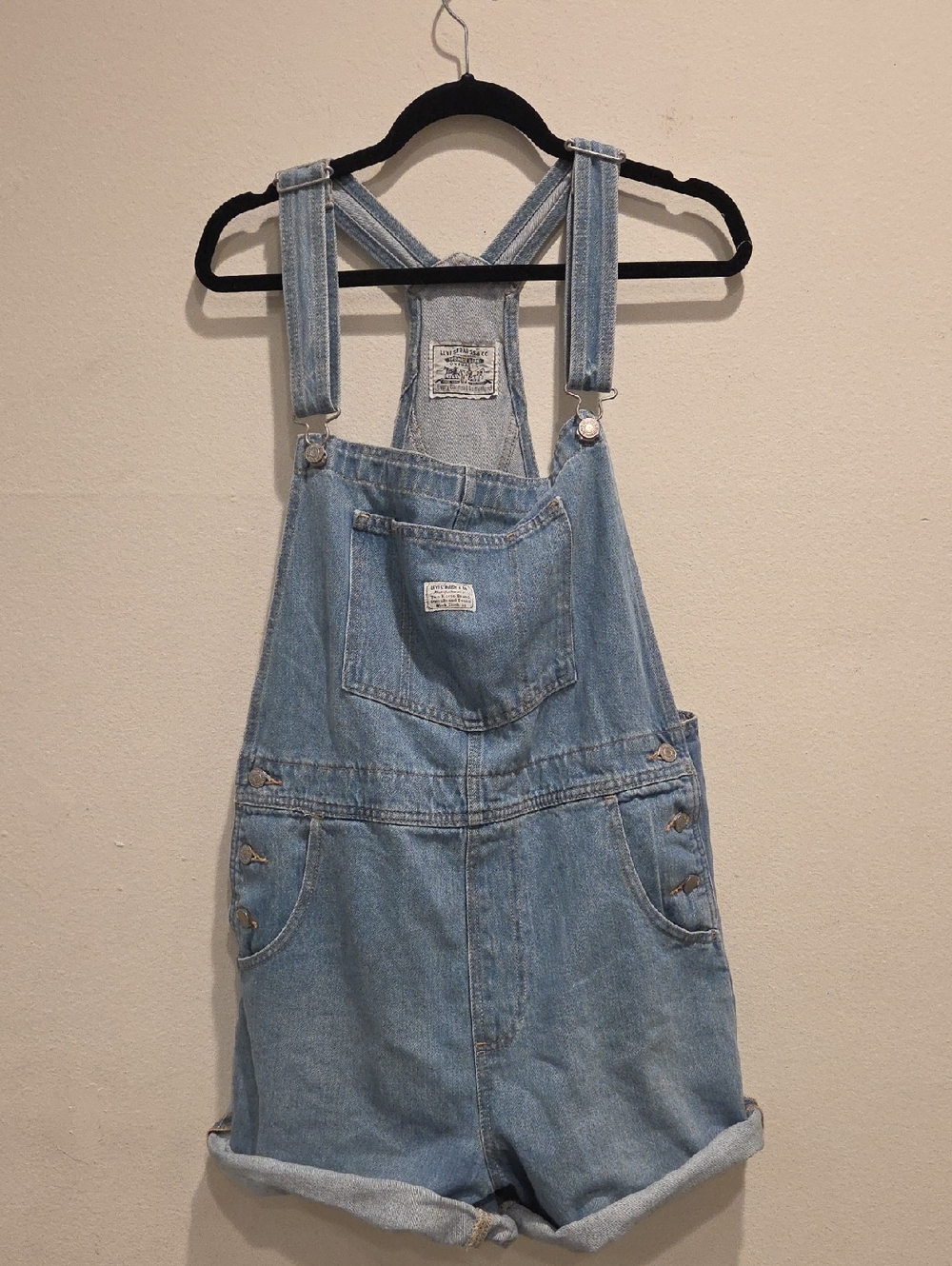 Levi's Light Blue Denim Short Women's Overalls